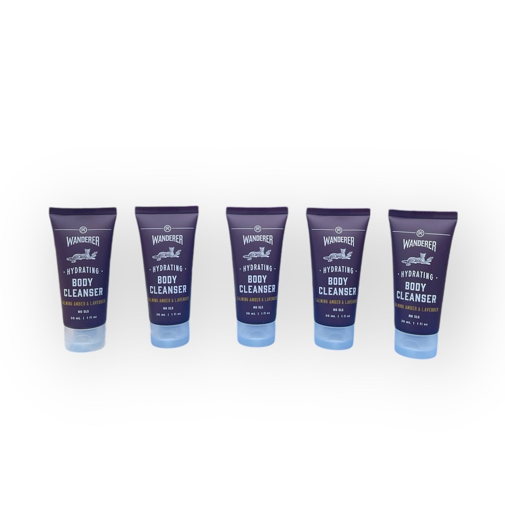 NEW WANDERER Dollar Shave Club Body Cleanser Wash Amber Lavender Lot (5) SEALED
